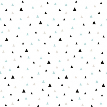 WALLPAPER SMALL TRIANGLES BLACK AND MINT   -   Lilipinso