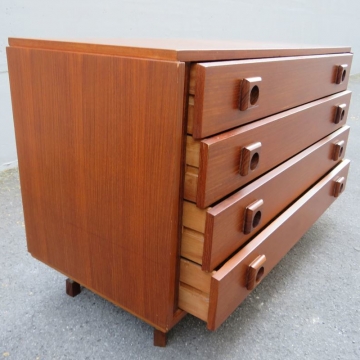 Cassettiera vintage in teak  - italia anni '60