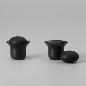 STONE TEA CUP SET BLACK  -  Zens