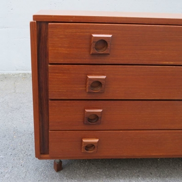 Cassettiera vintage in teak  - italia anni '60