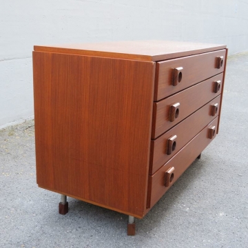 Cassettiera vintage in teak  - italia anni '60