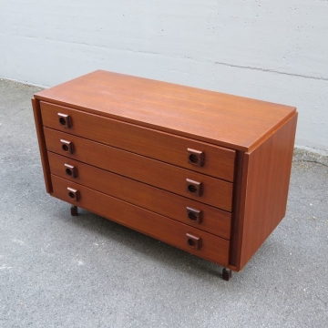 Cassettiera vintage in teak  - italia anni '60