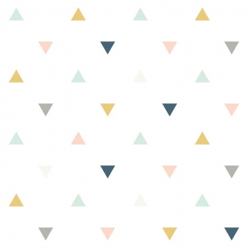 WALLPAPER TRIANGLES PINK/MUSTARD/GREY   -   Lilipinso