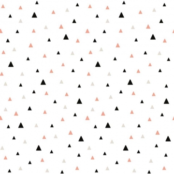 WALLPAPER SMALL TRIANGLES BLACK AND CORAL   -   Lilipinso