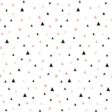 WALLPAPER SMALL TRIANGLES BLACK AND CORAL   -   Lilipinso