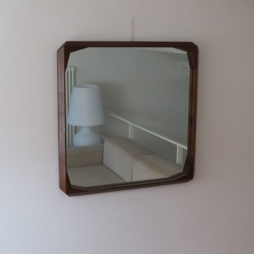 Specchio vintage in legno  - italia anni '50