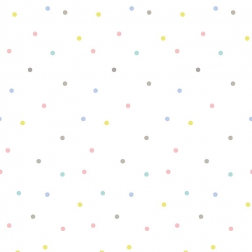 WALLPAPER POLKA DOTS MULTICOLOURED    -   Lilipinso